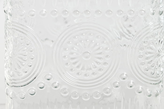 DKD Home Decor Set de 3 Botes de Cristal Metalizado 3,2L
