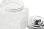 DKD Home Decor Set de 3 Botes de Cristal Metalizado 3,2L