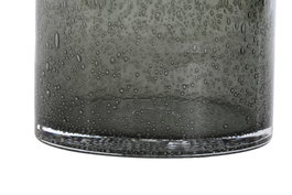 DKD Home Decor Jarrón de Cristal Verde 13,7x13,7x25,6 cm