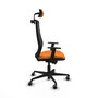 PIQUERAS Y CRESPO Silla de oficina Mardos con mecanismo Sincro/Traslack Naranja y Negro