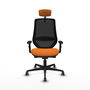 PIQUERAS Y CRESPO Silla de oficina Mardos con mecanismo Sincro/Traslack Naranja y Negro