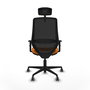 PIQUERAS Y CRESPO Silla de oficina Mardos con mecanismo Sincro/Traslack Naranja y Negro