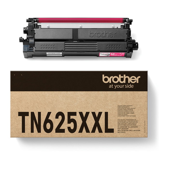 Brother TN-625XXLM Tóner Magenta Original XXL para HL-L8430CDW DCP-L8630 MFC-L8730CDW, 6500 páginas, Pack Individual