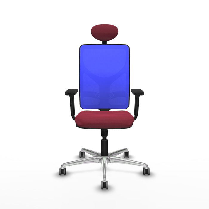 PIQUERAS Y CRESPO Silla de oficina Motilla con mecanismo Sincro, Granate y Azul
