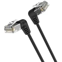 Vention IBOBF Cable de Red RJ45 UTP Cat.6A 1m con Cabeza Rotatoria 360º Negro
