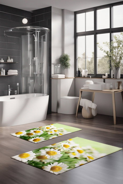 Mijölnir CT-5124 Juego de Alfombrillas de Baño de 2 Piezas, Poliéster, Antideslizante, Antibacteriano, Lavable a Máquina, 40x60 cm y 60x100 cm Mijölnir CT-5124 Juego de Alfombrillas de Baño de 2 Piezas, Poliéster, Antideslizante, Antibacteriano, Lavable a Máquina, 40x60 cm y 60x100 cm