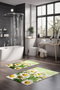 Mijölnir CT-5124 Juego de Alfombrillas de Baño de 2 Piezas, Poliéster, Antideslizante, Antibacteriano, Lavable a Máquina, 40x60 cm y 60x100 cm