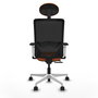 PIQUERAS Y CRESPO Silla de oficina Zulema Naranja y Negro