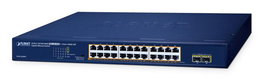 Planet GSW-2620HP Switch 24 Puertos PoE Gigabit 802.3at + 2 SFP 1000X, 52 Gbps, 240W L2