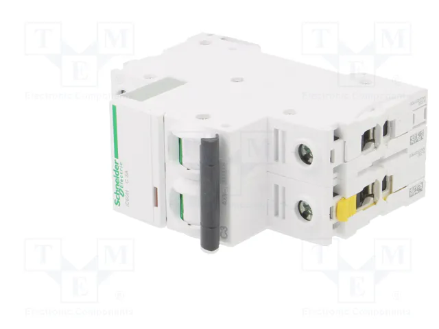 SCHNEIDER ELECTRIC iC60H Interruptor magnetotérmico 2 polos 3A Curva C SCHNEIDER ELECTRIC iC60H Interruptor magnetotérmico 2 polos 3A Curva C