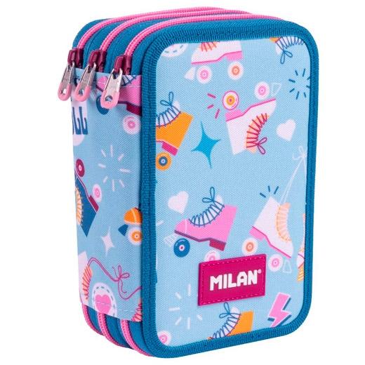 Milan Plumier 3 Pisos Con Contenido Serie Especial Roller 2 | Estuche escolar con 12 lápices de colores, 18 rotuladores, bolígrafos y más Milan Plumier 3 Pisos Con Contenido Serie Especial Roller 2 | Estuche escolar con 12 lápices de colores, 18 rotuladores, bolígrafos y más