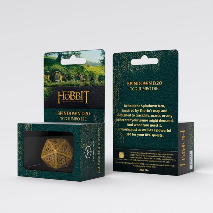 Q Workshop El Hobbit Spindown Jumbo Dado Solaris TCG D20