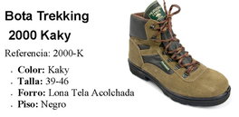 Segarra Bota Canos/Segarra Mod. Huron 2000-K de Trekking Kaky Talla 37