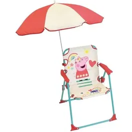 Fun House Silla de camping plegable Peppa Pig para niños H.38.5 x W.38.5 x D.37.5 cm