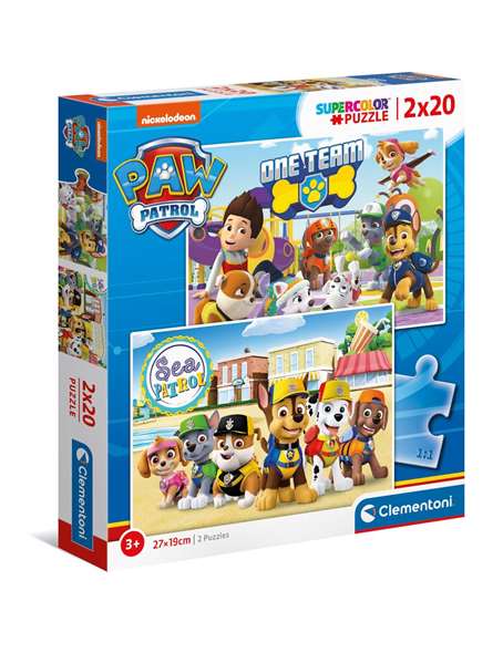 CLEMENTONI Puzzle Patrulla Canina Paw Patrol 2x20 piezas