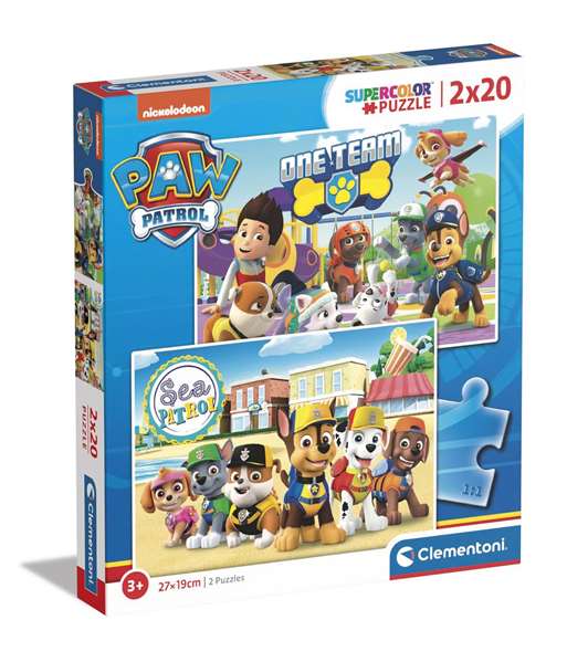 CLEMENTONI Puzzle Patrulla Canina Paw Patrol 2x20 piezas