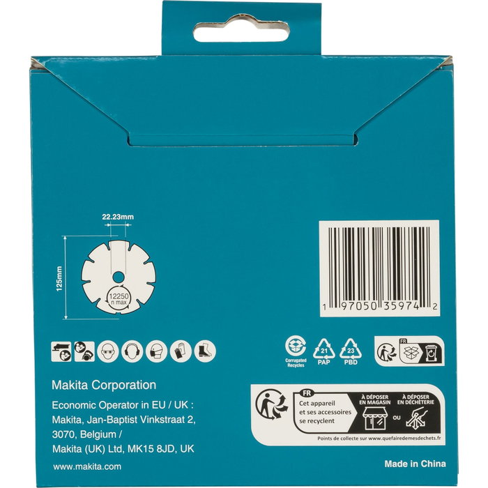 Makita Diamak Disco de Corte de Diamante 125x22,23 mm