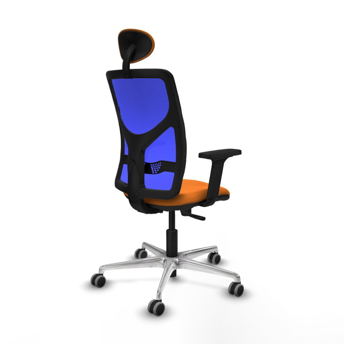 PIQUERAS Y CRESPO Silla de oficina Motilla con mecanismo Sincro, Naranja y Azul PIQUERAS Y CRESPO Silla de oficina Motilla con mecanismo Sincro, Naranja y Azul
