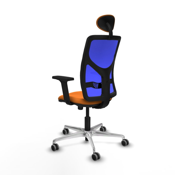 PIQUERAS Y CRESPO Silla de oficina Motilla con mecanismo Sincro, Naranja y Azul PIQUERAS Y CRESPO Silla de oficina Motilla con mecanismo Sincro, Naranja y Azul