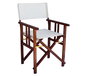 DKD Home Decor Silla Terraza Y Jardin Blanco Marron Claro Plegable Acacia Poliester 53 x 87 x 52 cm