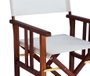 DKD Home Decor Silla Terraza Y Jardin Blanco Marron Claro Plegable Acacia Poliester 53 x 87 x 52 cm
