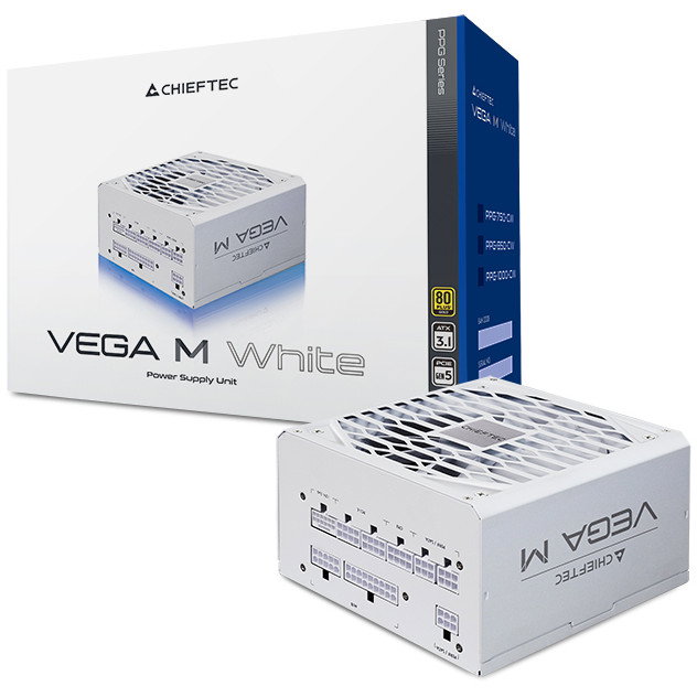 Chieftec Vega M White 750W 80Plus Gold Blanco Chieftec Vega M White 750W 80Plus Gold Blanco
