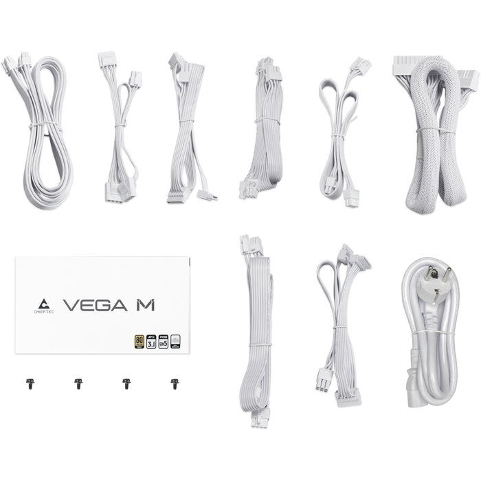 Chieftec Vega M White 750W 80Plus Gold Blanco Chieftec Vega M White 750W 80Plus Gold Blanco
