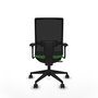 PIQUERAS Y CRESPO Silla de oficina Horna con mecanismo Sincro/Traslack Verde y Negro