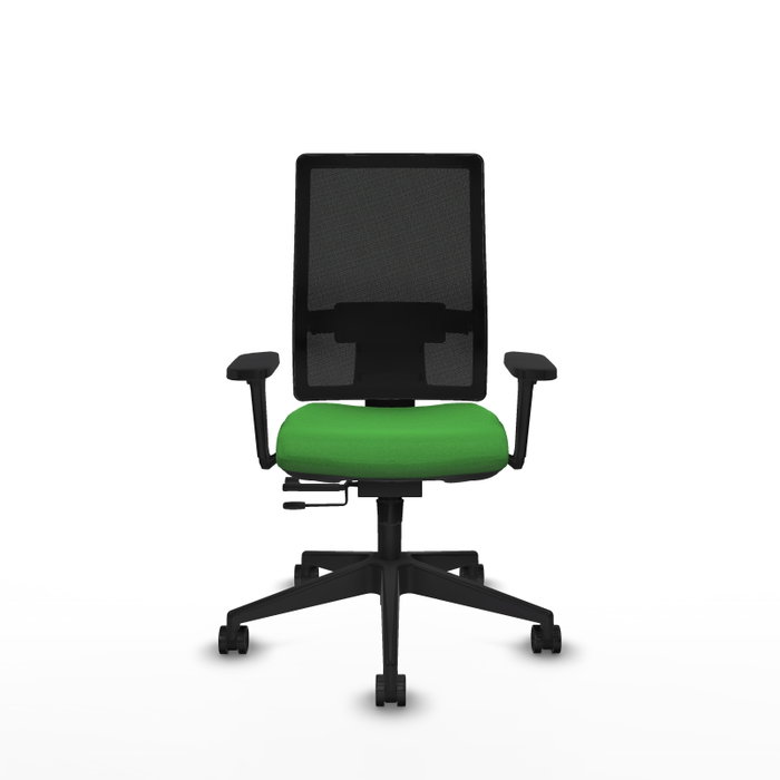 PIQUERAS Y CRESPO Silla de oficina Horna con mecanismo Sincro/Traslack Verde y Negro