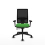 PIQUERAS Y CRESPO Silla de oficina Horna con mecanismo Sincro/Traslack Verde y Negro