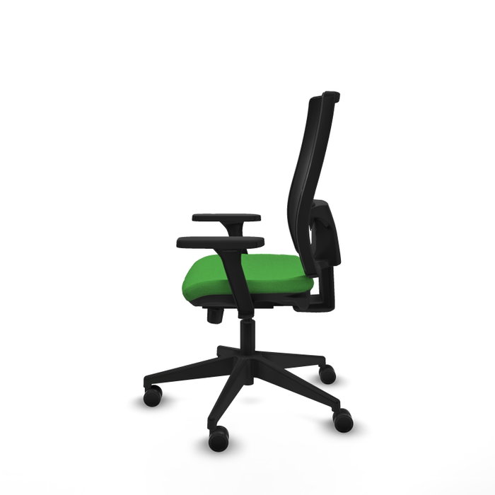 PIQUERAS Y CRESPO Silla de oficina Horna con mecanismo Sincro/Traslack Verde y Negro