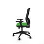 PIQUERAS Y CRESPO Silla de oficina Horna con mecanismo Sincro/Traslack Verde y Negro