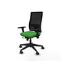 PIQUERAS Y CRESPO Silla de oficina Horna con mecanismo Sincro/Traslack Verde y Negro