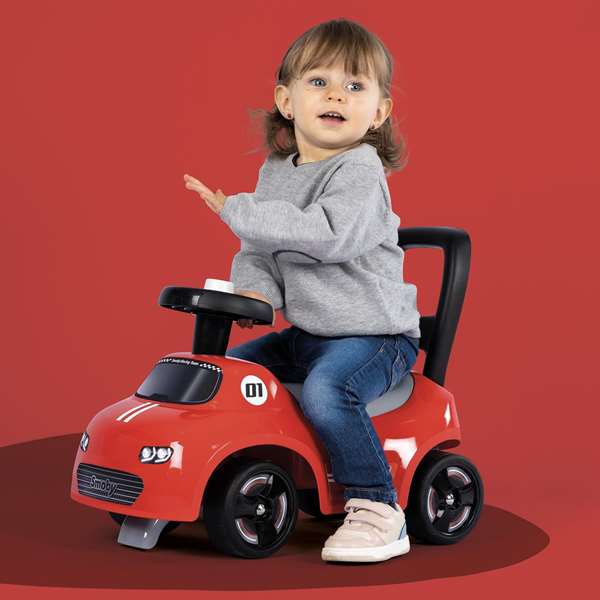 Smoby Correpasillos Rojo 54x24x27 cm para Niños de 18 Meses, Juguete de Madera sin Montaje Smoby Correpasillos Rojo 54x24x27 cm para Niños de 18 Meses, Juguete de Madera sin Montaje
