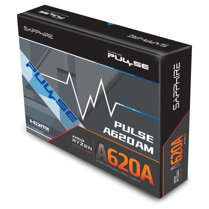 Sapphire PULSE A620AM Placa Base AMD A620A Socket AM5 DDR5-SDRAM Micro ATX