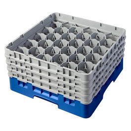 CAMBRO Cesta de lavado 30 comp. 4 alturas Azul