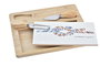 DKD Home Decor Set de 4 Tablas para Aperitivos Salitre en Bambú y Gres Azul