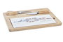 DKD Home Decor Set de 4 Tablas para Aperitivos Salitre en Bambú y Gres Azul