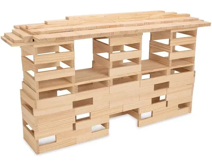 Jeujura Tecap Classic 300 Tableros de Madera Juego de Construcción Natural Madera 300 Piezas