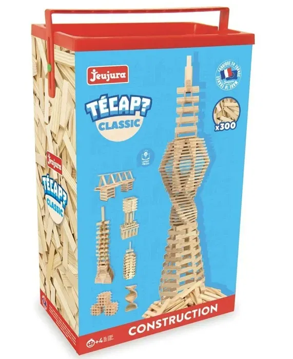 Jeujura Tecap Classic 300 Tableros de Madera Juego de Construcción Natural Madera 300 Piezas