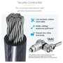 StarTech.com Paquete de 10 Candados K-Slot para Portátil con Llave y Combinación - Cables de Seguridad de Acero de 2 m Antirrobo, Negro
