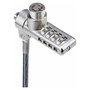 StarTech.com Paquete de 10 Candados K-Slot para Portátil con Llave y Combinación - Cables de Seguridad de Acero de 2 m Antirrobo, Negro