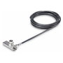 StarTech.com Paquete de 10 Candados K-Slot para Portátil con Llave y Combinación - Cables de Seguridad de Acero de 2 m Antirrobo, Negro