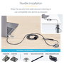 StarTech.com Paquete de 10 Candados K-Slot para Portátil con Llave y Combinación - Cables de Seguridad de Acero de 2 m Antirrobo, Negro