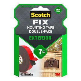 Scotch Cinta Doble Cara Montaje Exterior Máx 7 kg 19 mm x 5 m