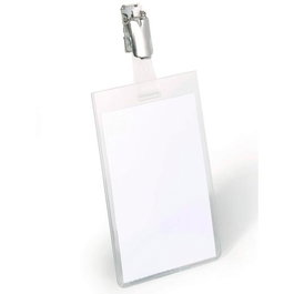 Durable Portanombres Identificación 90x60 mm Con Clip Giratorio Pack 25 Ud