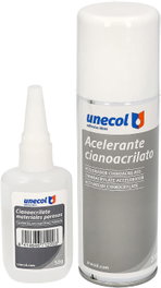 Unecol Kit de Cianoacrilato 50g con Acelerante Aerosol 200ml