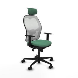 PIQUERAS Y CRESPO Silla de oficina Jorquera Verde esmeralda y Blanco