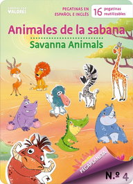 CUENTOS CON VALORES PEGAPLANETA 4. Animales de la sabana - Savanna Animals