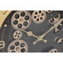 DKD Home Decor Reloj de Pared de Hierro Dorado y Marrón Claro